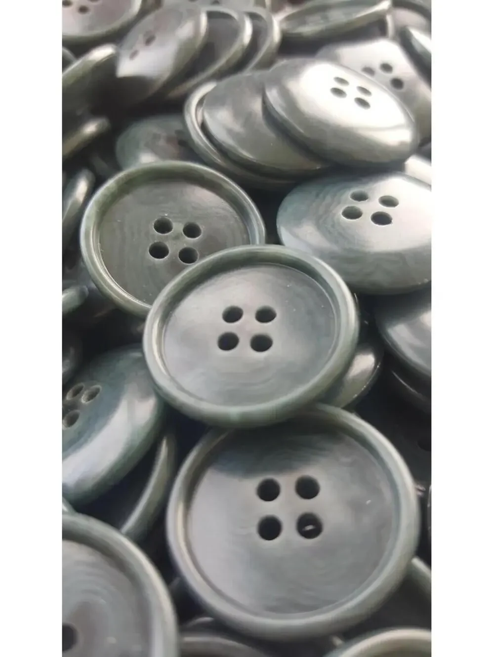 Blue/Gray, 4 Hole Sewing/Crafts Buttons 20mm - 24 Pieces (048)